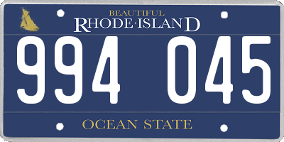 RI license plate 994045