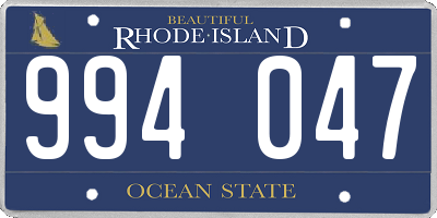 RI license plate 994047