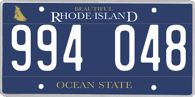 RI license plate 994048