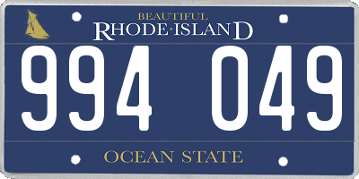 RI license plate 994049