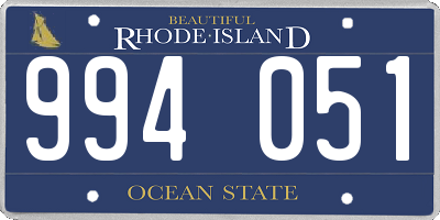 RI license plate 994051