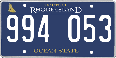 RI license plate 994053