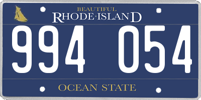 RI license plate 994054