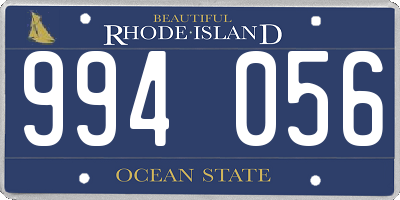 RI license plate 994056