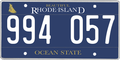 RI license plate 994057