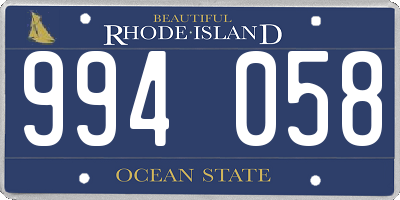 RI license plate 994058