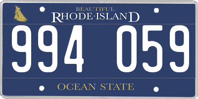 RI license plate 994059