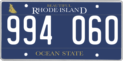 RI license plate 994060