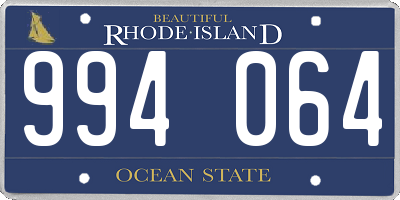 RI license plate 994064