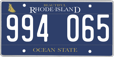 RI license plate 994065