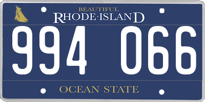 RI license plate 994066