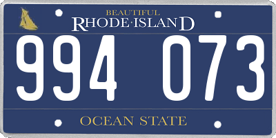 RI license plate 994073