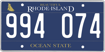 RI license plate 994074