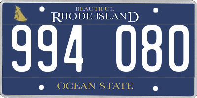 RI license plate 994080