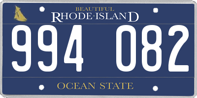 RI license plate 994082