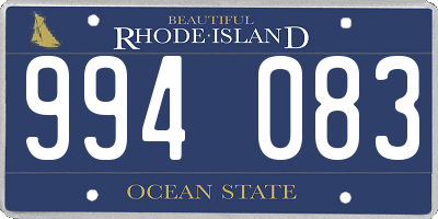 RI license plate 994083
