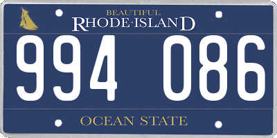 RI license plate 994086