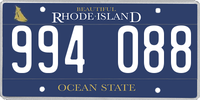 RI license plate 994088