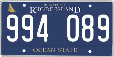 RI license plate 994089