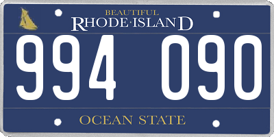 RI license plate 994090