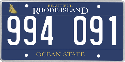 RI license plate 994091