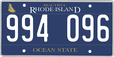 RI license plate 994096