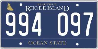 RI license plate 994097