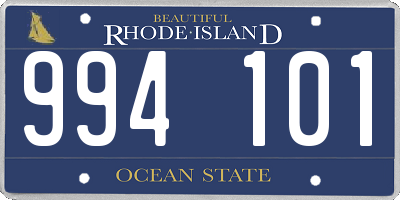 RI license plate 994101