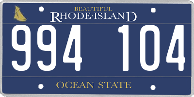 RI license plate 994104