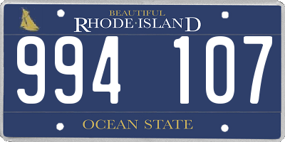 RI license plate 994107