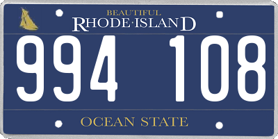 RI license plate 994108