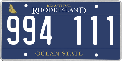 RI license plate 994111