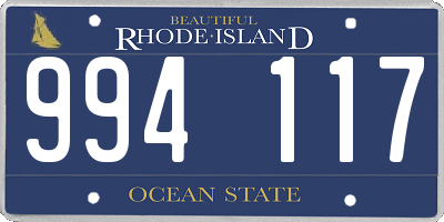 RI license plate 994117