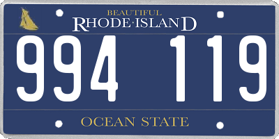 RI license plate 994119