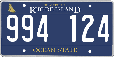 RI license plate 994124