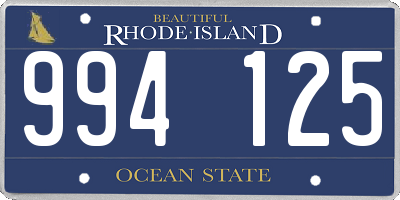 RI license plate 994125