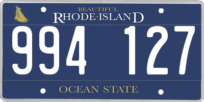 RI license plate 994127