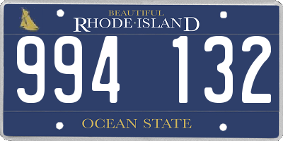 RI license plate 994132