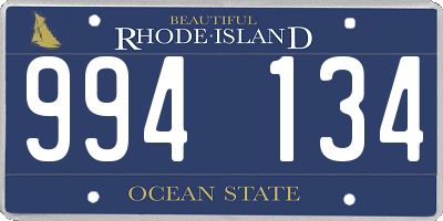 RI license plate 994134