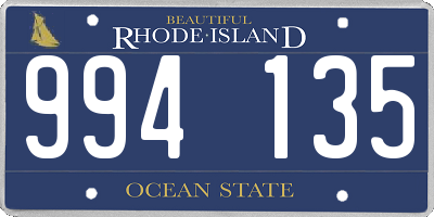 RI license plate 994135