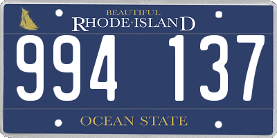 RI license plate 994137