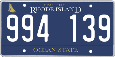 RI license plate 994139