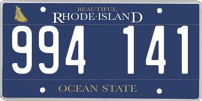 RI license plate 994141