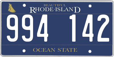 RI license plate 994142