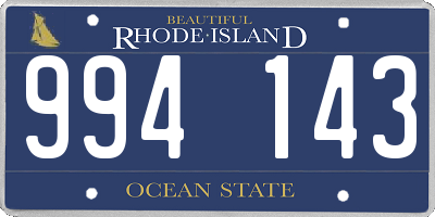 RI license plate 994143