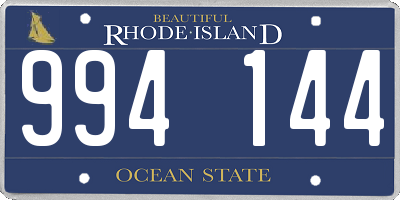 RI license plate 994144