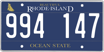 RI license plate 994147