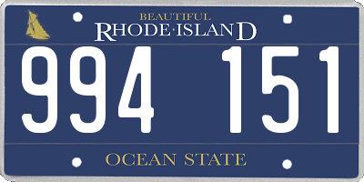 RI license plate 994151