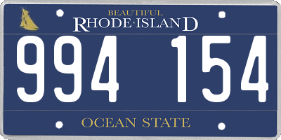 RI license plate 994154