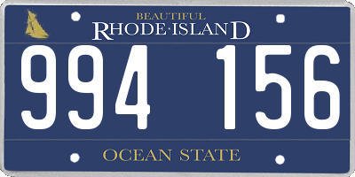 RI license plate 994156